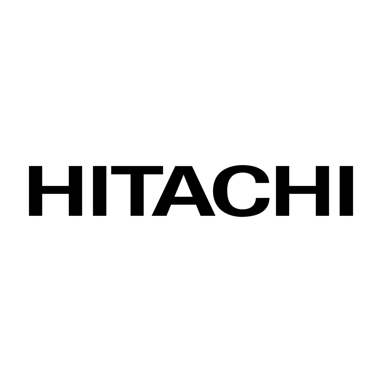 hitachi logo black and white