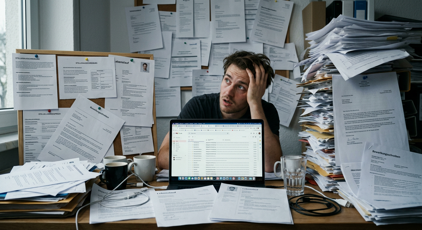 Firefly Gemini Flash Lost im Bewerbungsdschungel  Fotorealistisches Bild 663834 (1)