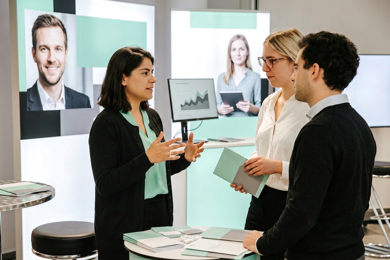 Firefly Gemini Flash Gib mir ein typisches Karrieremesse Foto, wie dieses, aber mit anderen Gesichtern und 751226