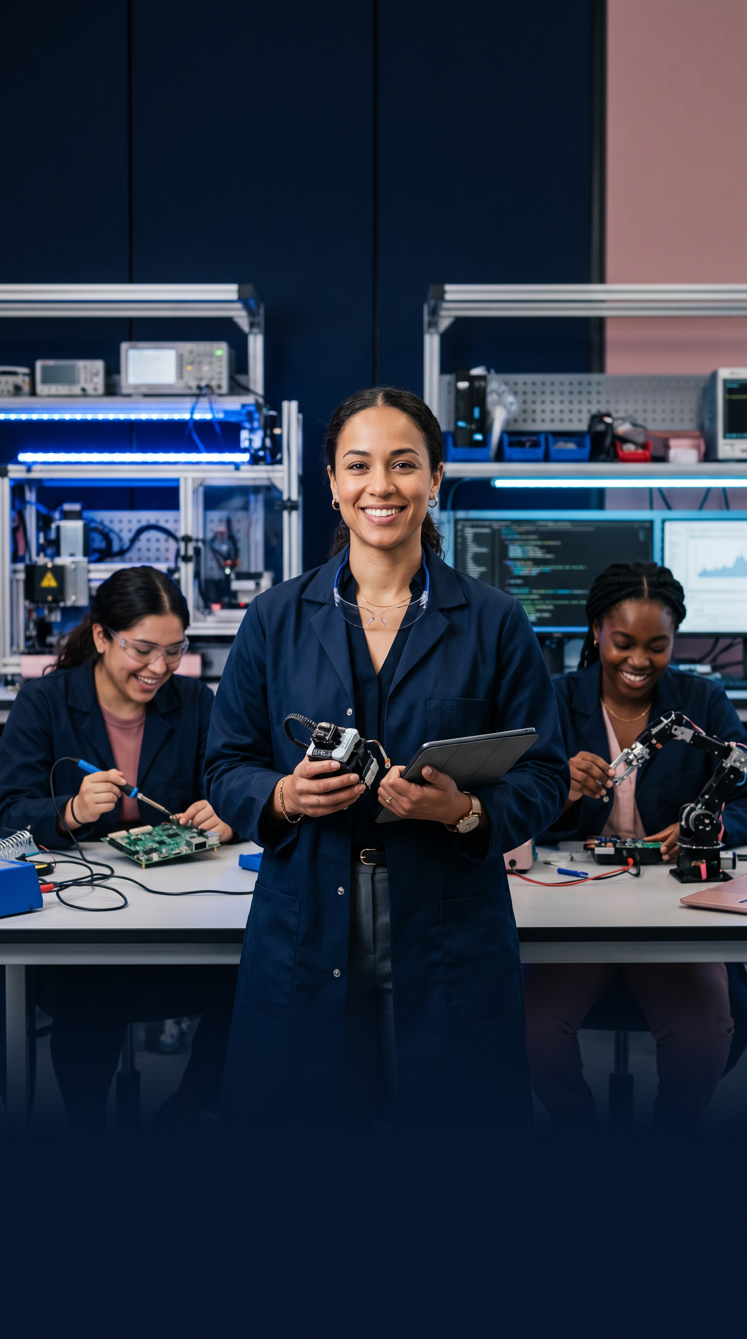 Firefly Gemini Flash Vertical campaign image for a university STEM female empowerment program  Confident f 654038